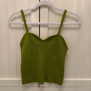 Wild Fable lime green sweetheart neckline spaghetti strap top